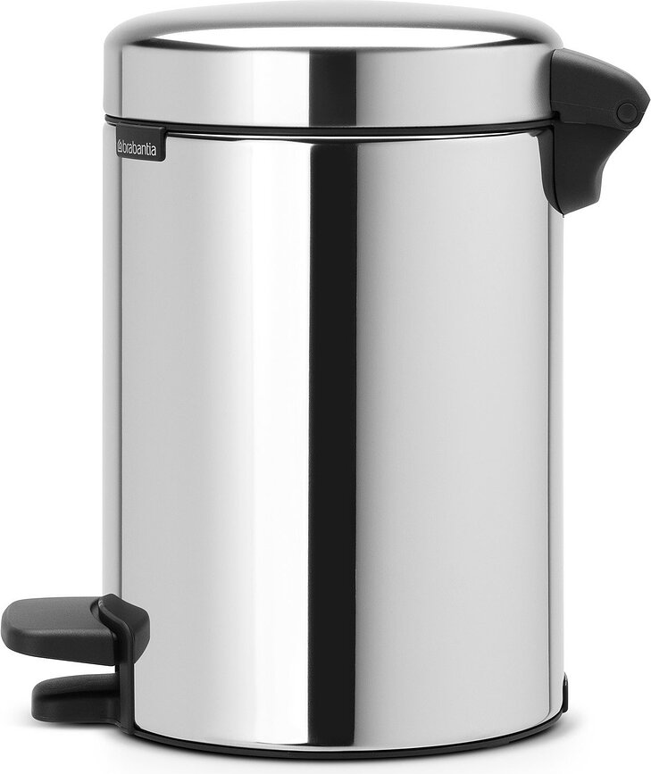 NewIcon Poubelle à Pédale, 3 L, acier poli