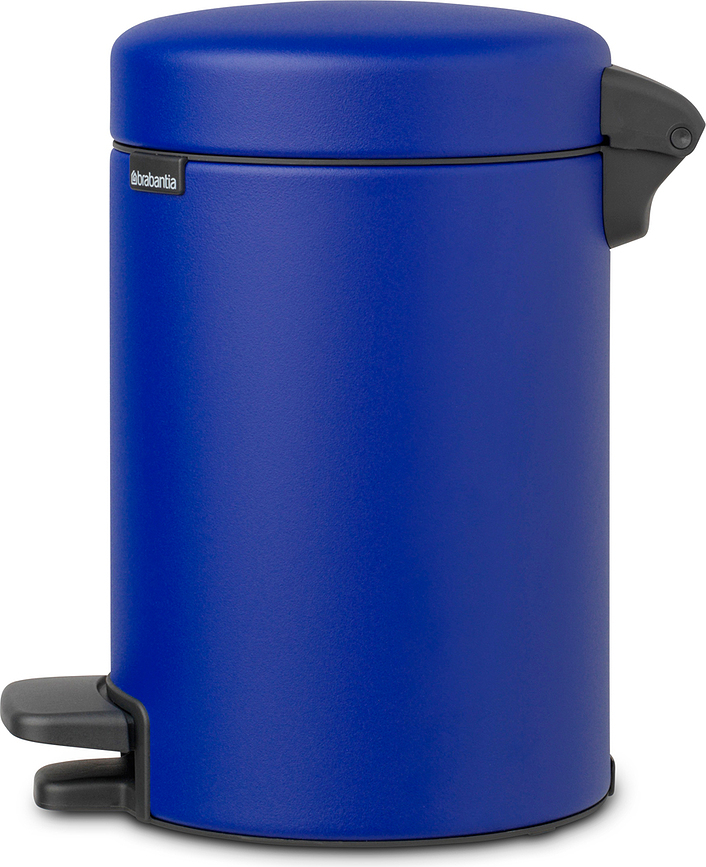 NewIcon Poubelle à pédale, 3 L, cobalt, finition minérale brillante