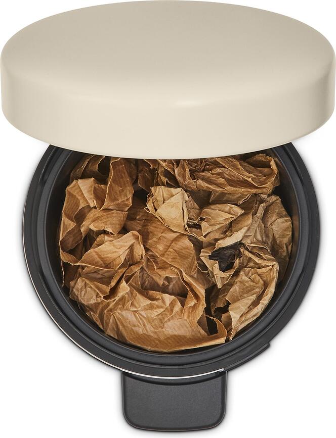 NewIcon Poubelle à pédale, 3 L, noir mat