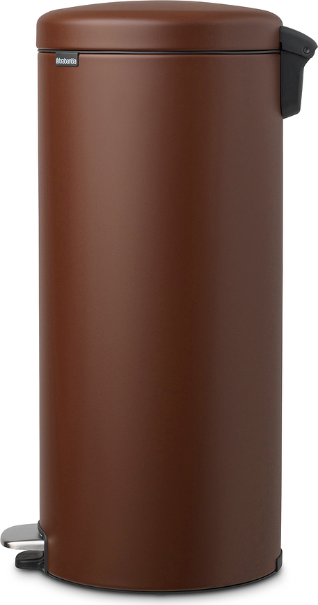 NewIcon Poubelle à Pédale, 30 L, marron, finition minérale brillante