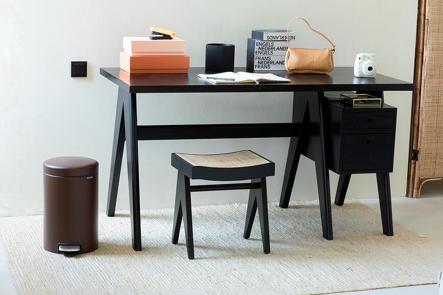 NewIcon Poubelle à pédale, 5 L, champagne