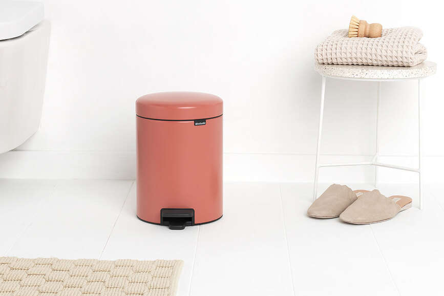 NewIcon Poubelle à pédale, 5 L, champagne