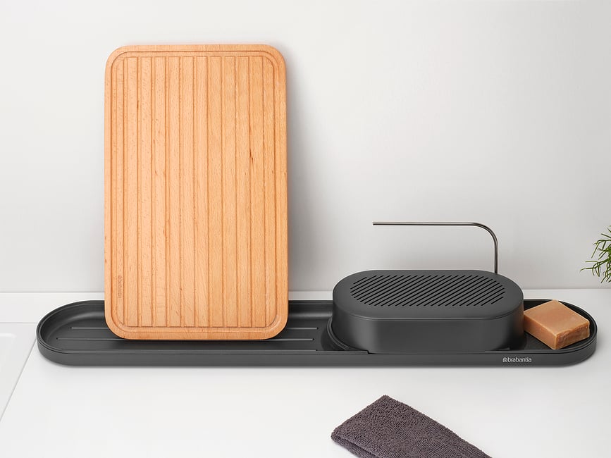 Organizador con escurridor SinkStyle, para fregadero, blanco, Set de 2 piezas