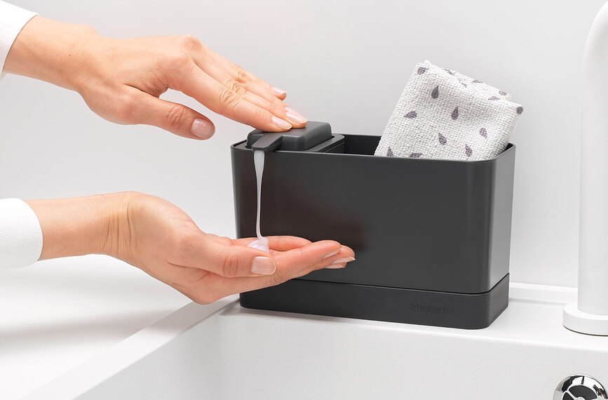 Organizador de fregadero Sink Side con dispensador