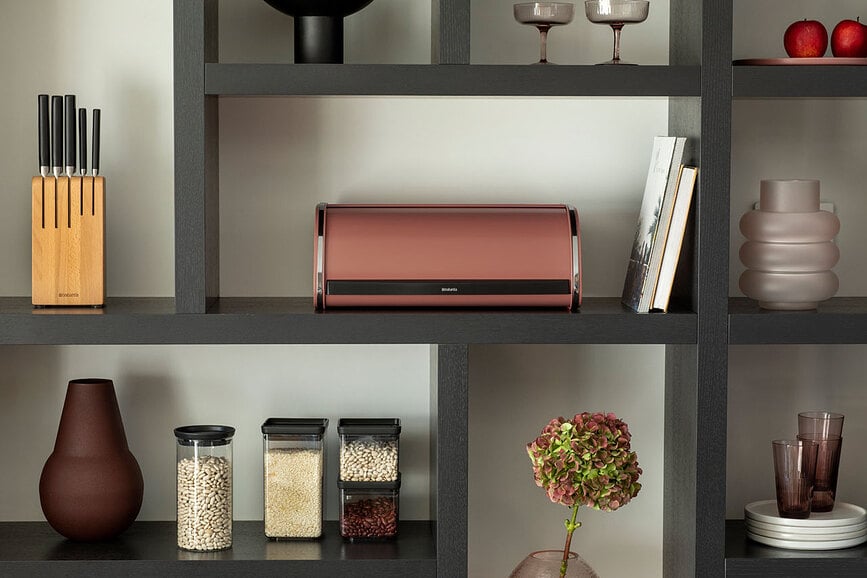 Panera de acero mate Brabantia, grande