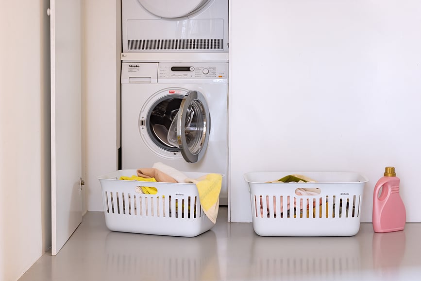 Paniers à linge Collect-It 40 l, noirs, lot de 2