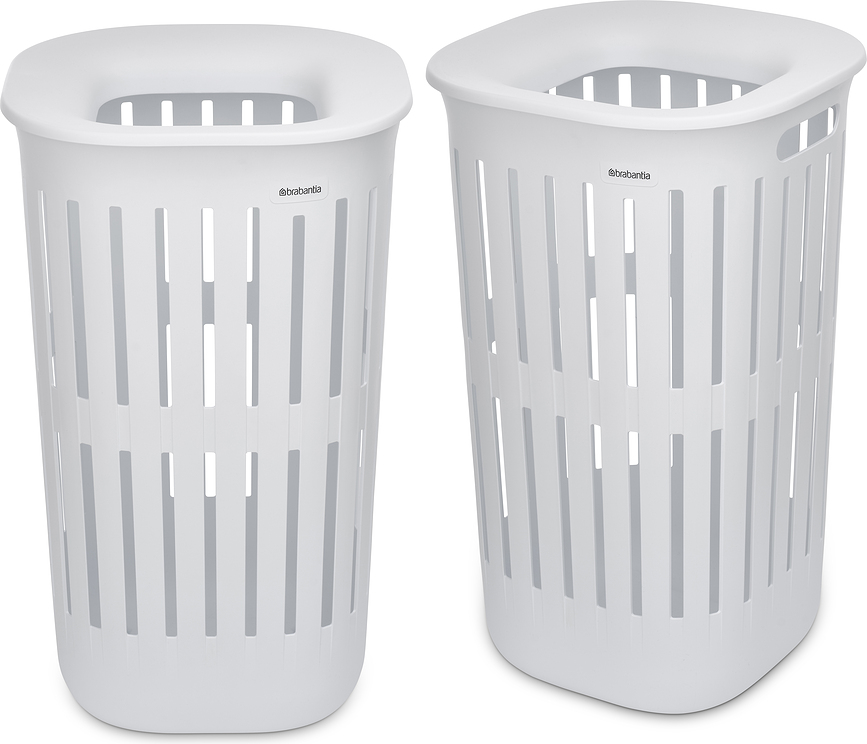 Paniers à linge Collect-It 55 l, blancs, lot de 2