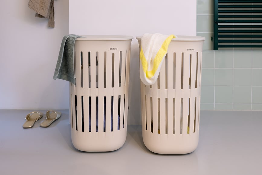 Paniers à linge Collect-It 55 l, noirs, lot de 2