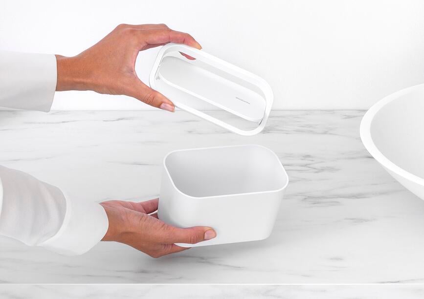 Cubo de Basura de Baño MindSet, blanco