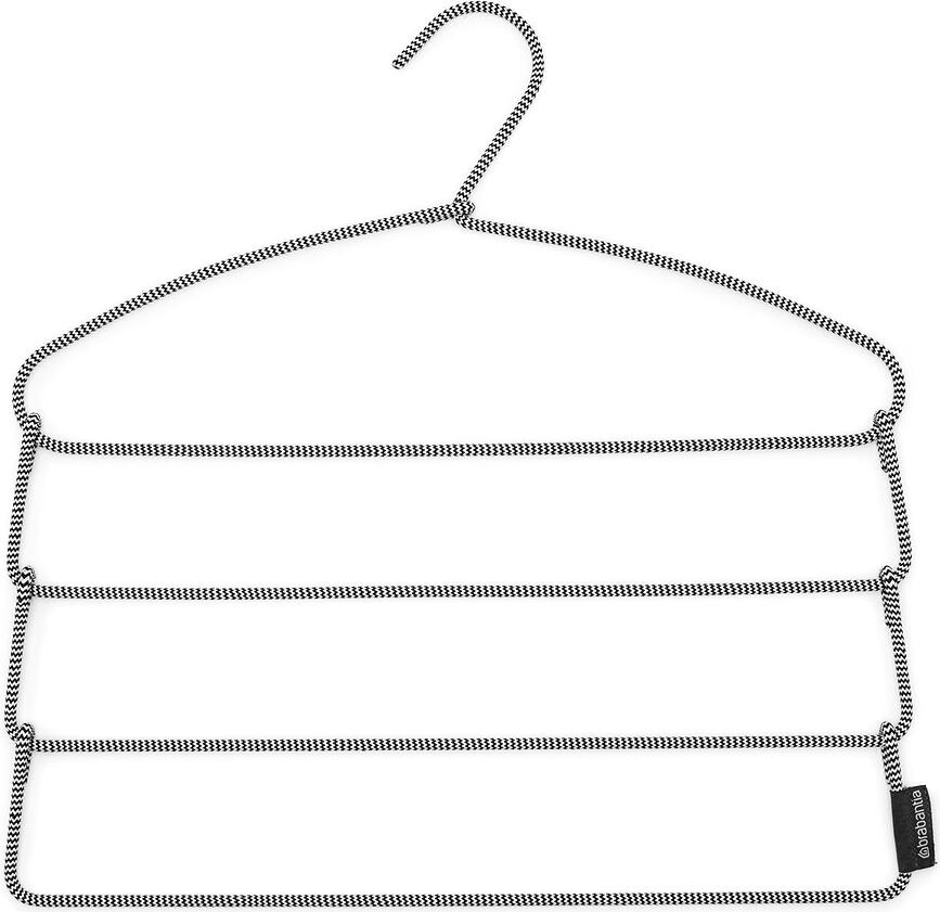 Percha para Pantalones Soft Touch, negro y blanco