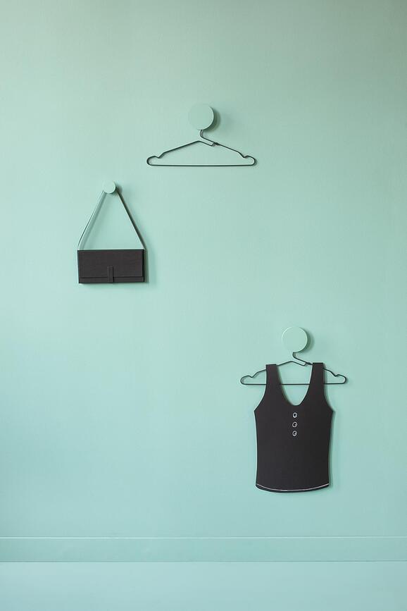 Perchas Brabantia, negras, Pack de 4