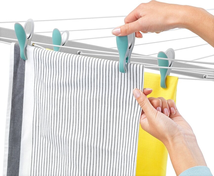 Pinzas Smart Clothes Pegs, negras y grises, 8 unidades