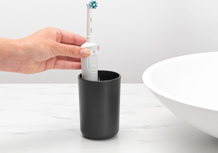 Vaso para cepillos de dientes ReNew, blanco