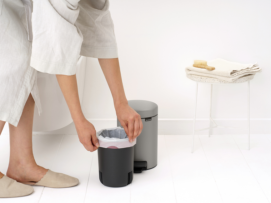 Poubelle à pédale NewIcon 3 l, argent