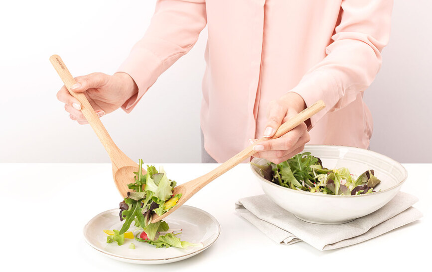 Profile 2.0 Cuillères à Salade, en bois, Lot de 2