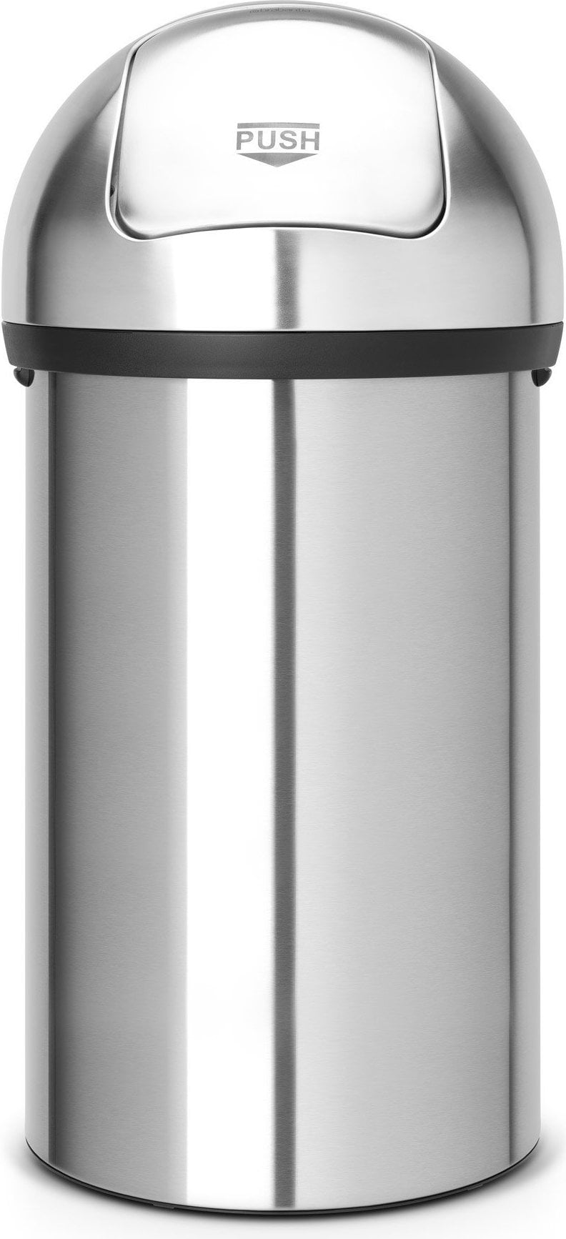 Mülleimer mit Klappe Push Bin Mülleimer 60 L Stahl Matt