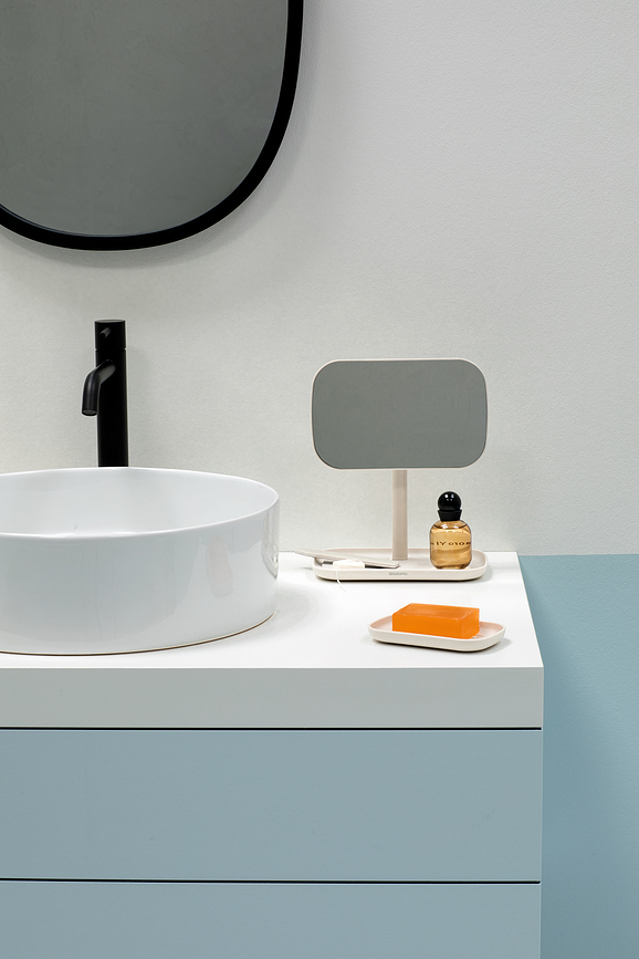 ReNew Miroir avec base, beige