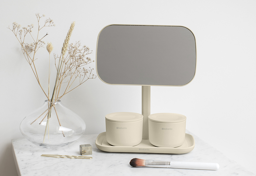 ReNew Miroir avec base, beige