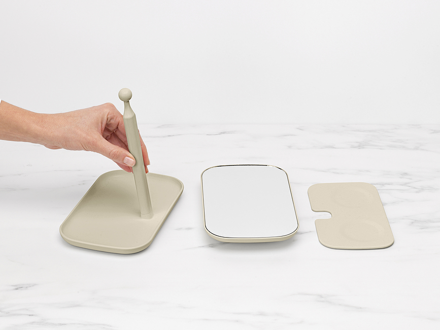 ReNew Miroir avec base, beige