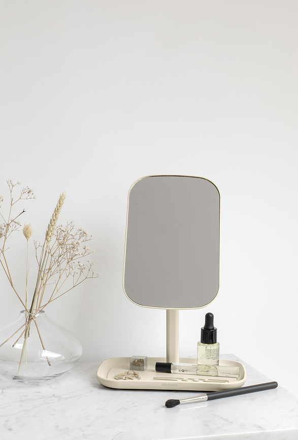 ReNew Ogledalo s stojalom, temno sivo