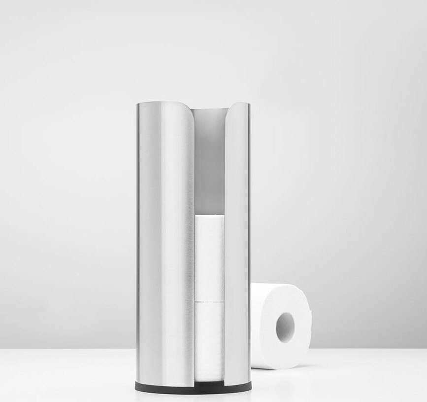 ReNew Stojalo za toaletni papir, črno, mat