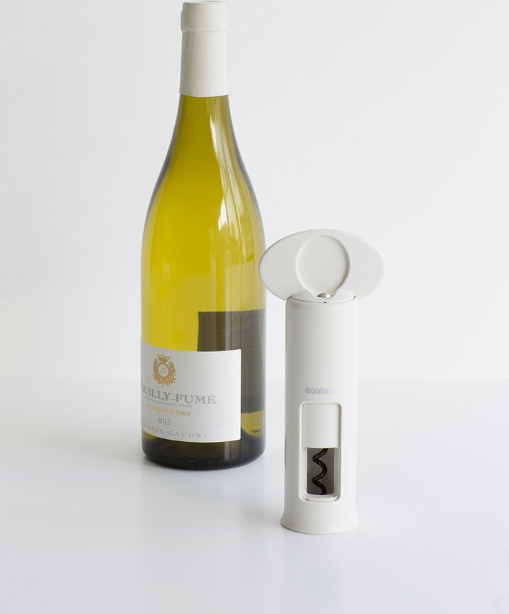 Sacacorchos Classic, blanco, con carcasa de plástico