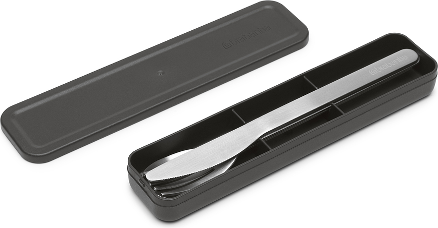 Set de Cubiertos Make & Take, gris, Set de 3 piezas