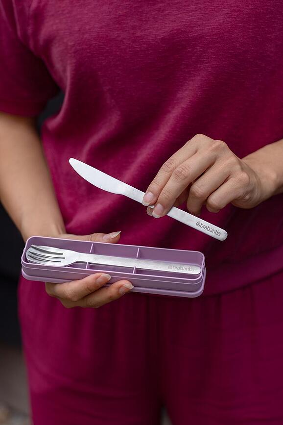 Set de Cubiertos Make & Take, gris, Set de 3 piezas