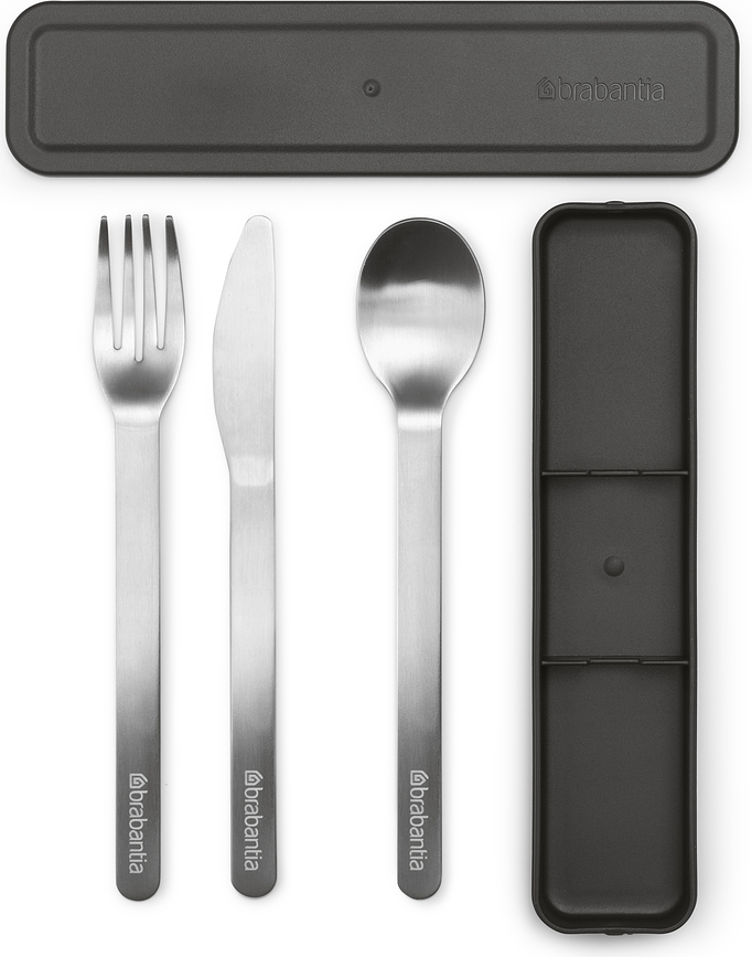 Set de Cubiertos Make & Take, gris, Set de 3 piezas