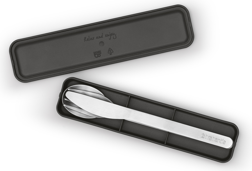 Set de Cubiertos Make & Take, gris, Set de 3 piezas