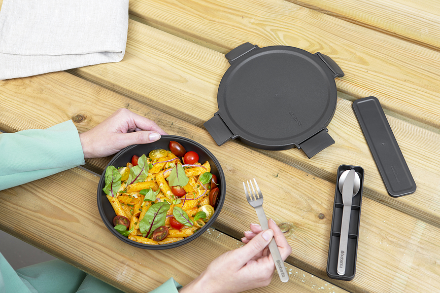 Set de Cubiertos Make & Take, gris, Set de 3 piezas