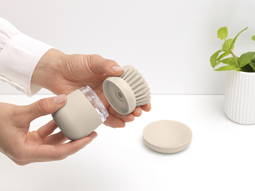 Sink Side Brosse à Vaisselle avec distributeur, gris foncé