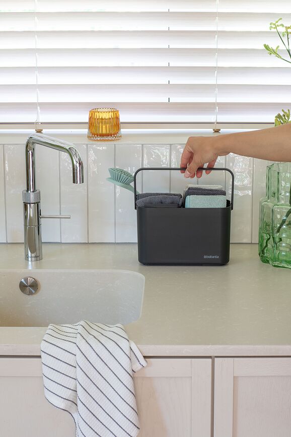 Sink Side Οργανωτής Νεροχύτη με αξεσουάρ, σκούρο γκρι, Σετ 8 τεμαχίων