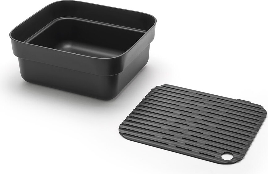 Sink Side Οργανωτής Νεροχύτη με θήκη στεγνώματος, σκούρο γκρι