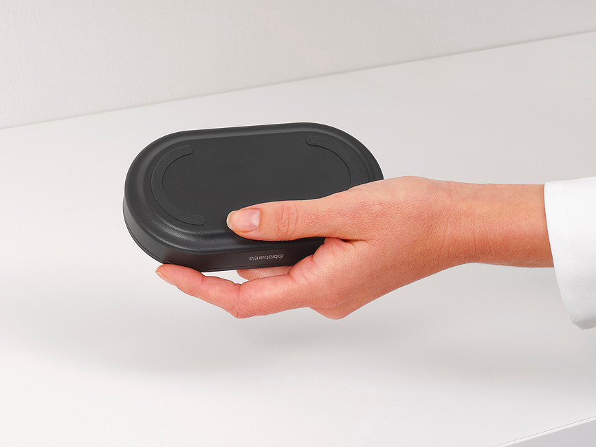 SinkStyle Distributeurs de Savon et de Liquide Vaisselle avec support, gris, Set 3 pièces