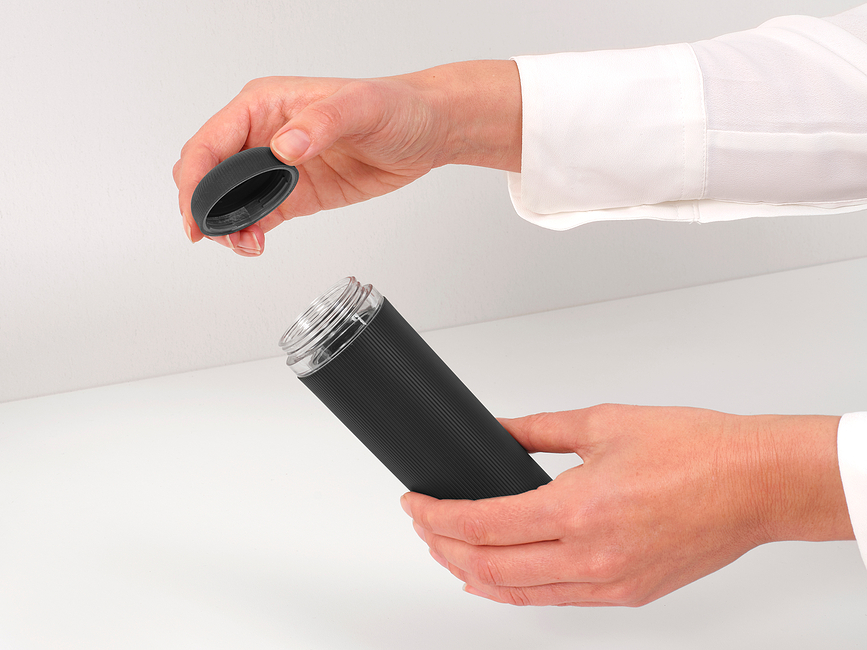 SinkStyle Dozator za detergent za posodo, 200 ml, temno siv