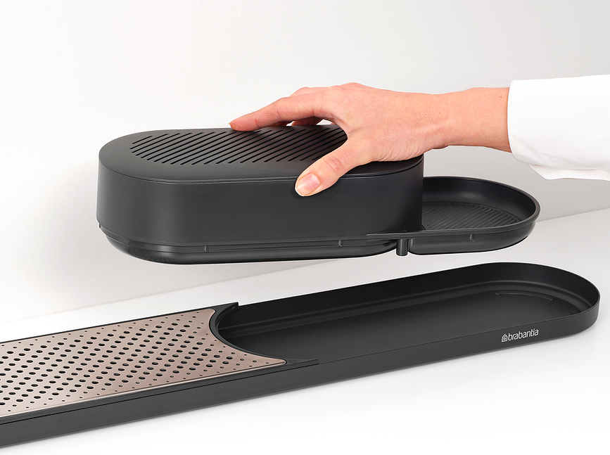 SinkStyle Organiseur d'évier avec égouttoir à vaisselle, blanc, Set 2 pièces