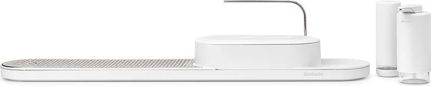 SinkStyle Organizator za pomivalno korito s sušilnikom in dozirniki, bel, 4-delni set