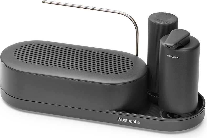 SinkStyle Organizator za sudoper s dozatorima sivi Set od 3 dijela