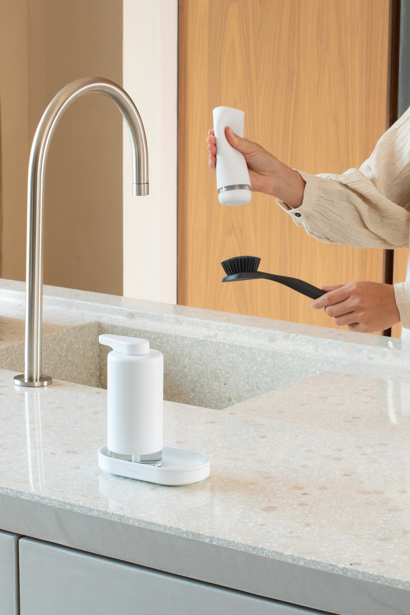 Sinkstyle Soap and dishwashing liquid dispensers saucer 3 el. - FA