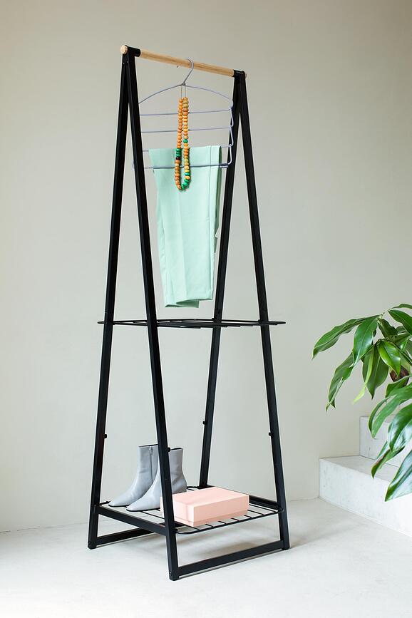 Soft Touch Κρεμάστρα Παντελονιών, μαύρο-λευκό