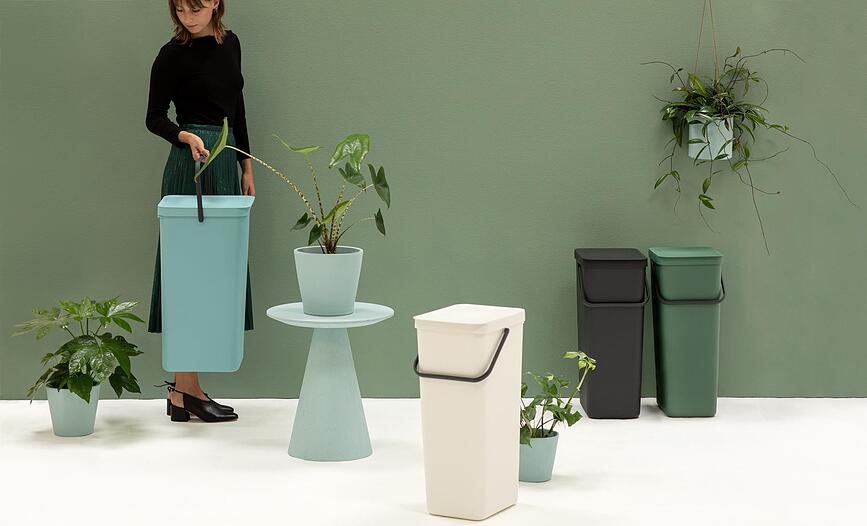 Sort & Go Koš za odvajanje otpada 40 l svijetlosivi