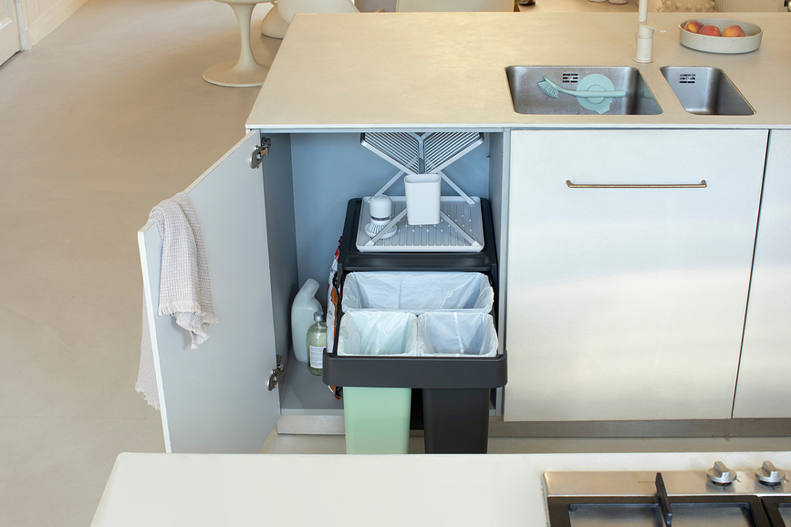 Sort & Go Koš ugradbeni trostruki za odvajanje otpada