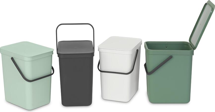 Sort & Go Koš za ločevanje odpadkov, 25 l, siv