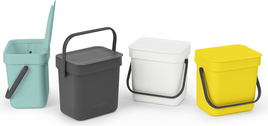 Sort & Go Koš za ločevanje odpadkov, 3 l, antraciten