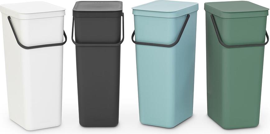 Sort & Go Koš za ločevanje odpadkov, 40 l, svetlo siv