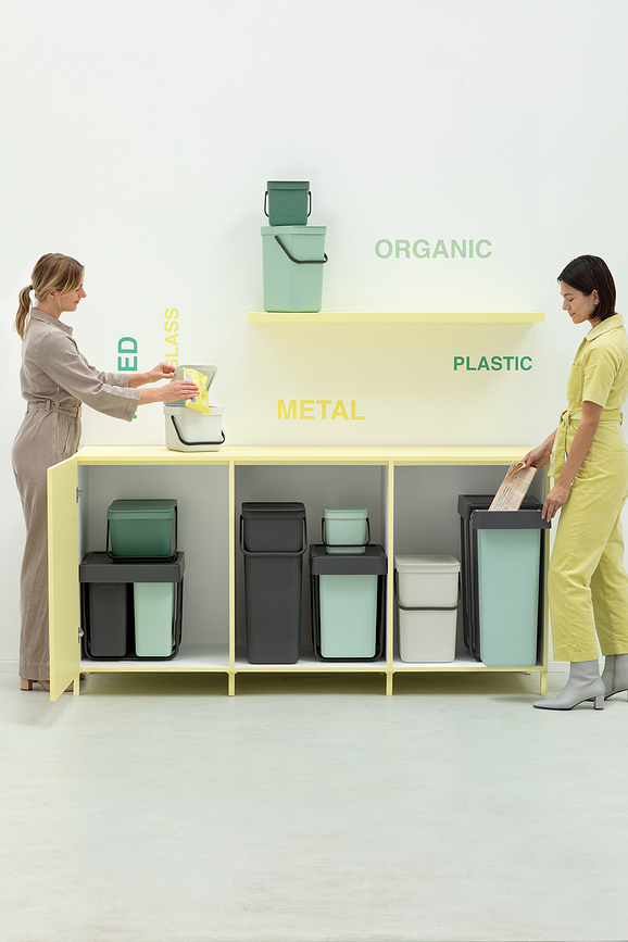 Sort & Go Koš za ločevanje odpadkov, trojni, za omarico