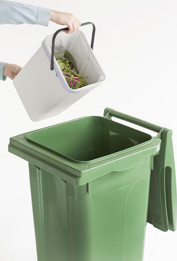 Sort & Go Poubelle de tri 12 L, gris clair