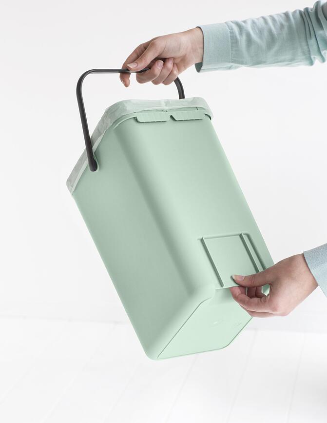 Sort & Go Poubelle de tri 12 L, gris clair