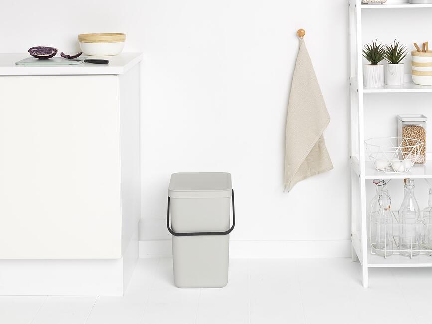Sort & Go Poubelle de tri 25 L, grise